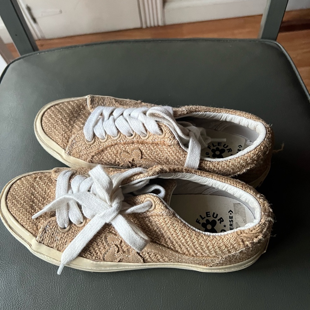 Golf Le Fleur Tan Woven Sneakers